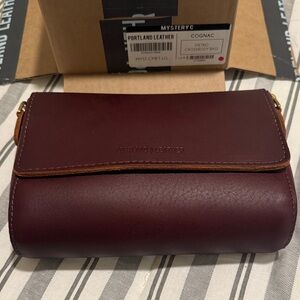 PLG Cognac Medium Metro Crossbody